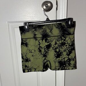 Women's Athletic Shorts in Green and Black